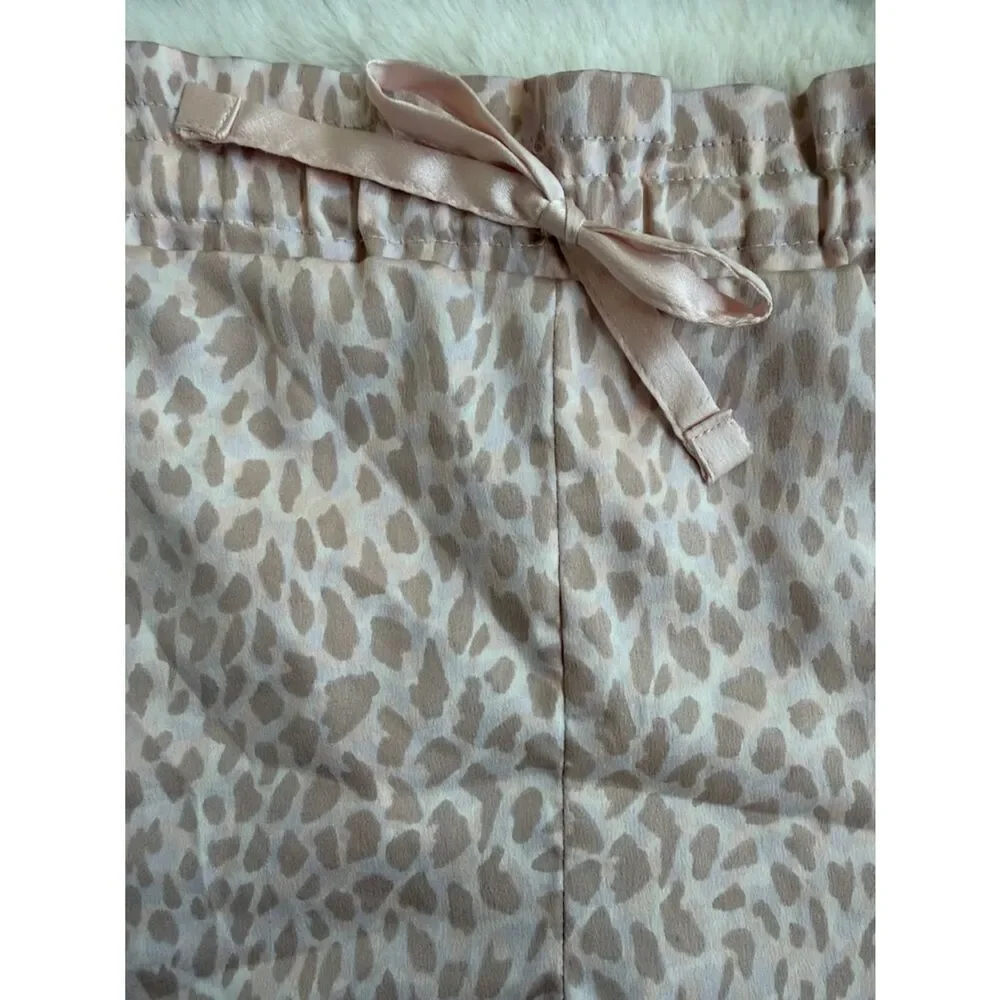 Victoria's Secret Pink Leopard Satin Sleep Shorts